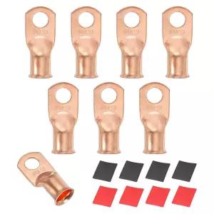 MECCANIXITY 8pcs 4/0Awg M12 배터리 러그 링 단자 1/2인치 12mm 스터드 크림프 와이어 커넥터 엔드 황동 2