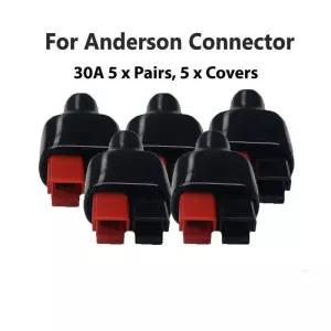 앤더슨 플러그 커넥터 용 5Pair 30A 600V 전력 태양 에너지 시스템 먼지 커버 셸 난연 슬리브