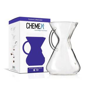 CHEMEX POUR OVER 유리 커피 메이커 10컵 시리즈 손잡이 포장