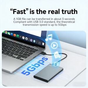케비두메이 USB 3.0 2.5인치 하드 드라이브 케이스 SATA HDD SSD 인클로저 5Gbps 외장 디스크 알루미늄 박