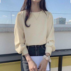 쉬폰 프릴블라우스 남방 정장블라우스 롱셔츠 편안한