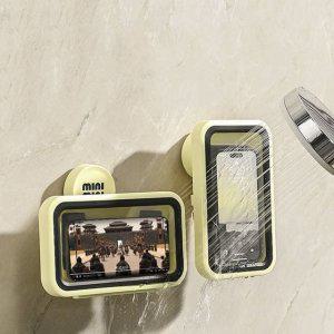 무타공 욕실 핸드폰 거치대 회전형 핸드폰 거치대 방수 휴대폰 받침대