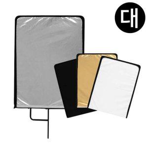 사진조명 포멕스 사각반사판 4in1 실버 대 커버4종세트 촬영장비 골드 블랙 화이트 (76x91cm) (FP3036)
