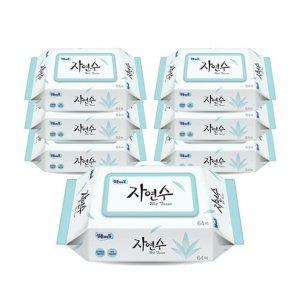 잘풀리는집 자연수 물티슈 캡형 64매x24입 1BOX