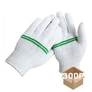 두줄 면사 작업 안전 장갑 32g 300개입 1P 현장 공사 원예 목장갑 택배