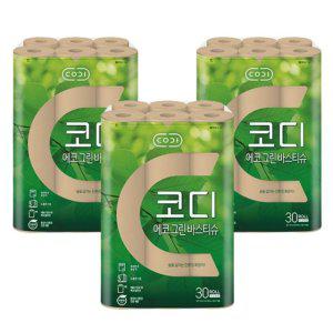 코디 에코 그린 바스티슈 3겹 30m 30롤 3개
