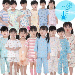 봄 여름 남아 여아 7부 반팔 실내복 상하세트 아동복 쿨링 잠옷 파자마 주니어 유치원 초등학생 홈웨어내의