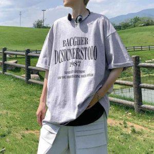 남성 반팔티 그래픽 라운드 기본핏 여름 쿨링티셔츠