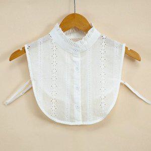 플리츠 레이스 넥카라 넥워머 이너셔츠 케이프 레이어드 블라우스 페이크카라