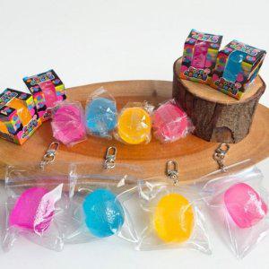 키링 볼 스트레스 스트레스볼 레인보우 말랑이 지퍼백 가방키링 검드롭 해소볼 스퀴시 미니 로제