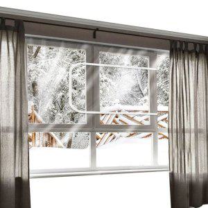 투명방풍막 창문단열 커튼 방풍비닐 창문바람막이 두꺼운 투명비닐 우풍차단