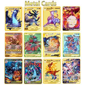 2026년 신제품 포켓몬 메탈 카드 10000 포인트 아르세우스 리자몽 슈퍼 카드 골든 영어 뮤츠 Vmax GX EX 애니메이션 컬렉션 카드 선물
