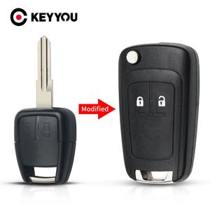 Chevrolet Cruze Aveo 2/3 버튼 용 KEYYOU 원격 키 쉘 수정 된 플립 접이식 빈 케이스 Fob 자동차 스타일링 왼쪽/오른쪽 블레이드