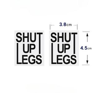 2개입 SHUT UP LEGS 자전거 스티커 자전거 프레임 상단 튜브 장식 헬멧 비닐 데칼 MTB 자전거 방수 자전거 액세서리