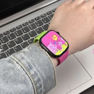 Apple Watch 밴드 용 실리콘 스트랩 45mm 44mm Ultra 2 49mm 40mm 41/38/42mm 스포츠 팔찌 correa iwatch 시리즈 10 9 8 7 6 5 4 SE