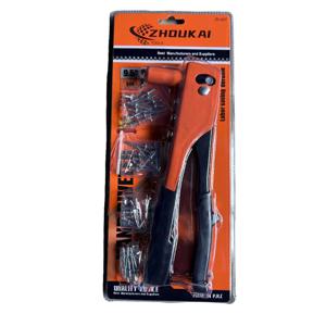 WOZOBUY 헤비듀티 리베터 건 세트 핸드 리베터 블라인드 리벳 플라이어 건 DIY 리벳 너트 자동차 공구 가정용 DIY 도구