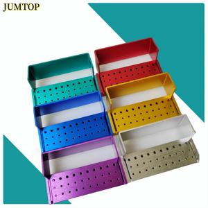 치과 Burs 드릴 소독 블록 FG Bur 살균 홀더 Autoclavable 알루미늄 30 구멍 치과 재료