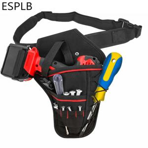 ESPLB 다기능 방수 드릴 홀스터 허리 도구 가방 렌치 해머 스크루 드라이버에 대한 전기 허리 벨트 도구 파우치 가방