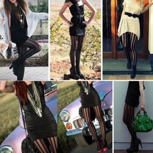 Simplejewel 데일리 팬티 스타킹 무릎 양말 세로 줄무늬 패션 유행 최신 슈퍼스타 스타일 섹시한 아름다운 란제리 스타킹