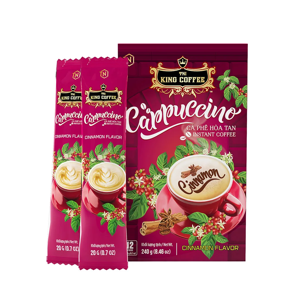 [공식수입인증정품] TNI 킹커피 시나몬 카푸치노 커피 12입, 20g, 12개