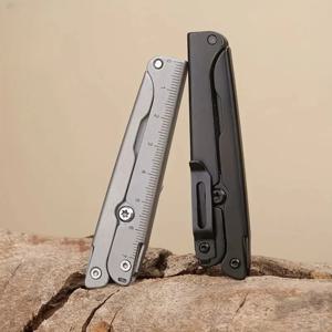 휴대용 다기능 접이식 가위, 캠핑 낚시 사냥을 위한 스테인레스 스틸 야외 생존 도구