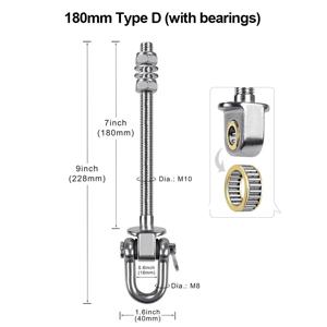 유용한 헤비 듀티 스윙 후크 나사산 샤프트 스테인레스 스틸 해먹 후크 간편 설치 샌드백 후크 요가 짐 후크