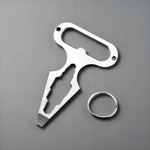 자기 방어 무기 야외 EDC 생존 도구 개인용 키체인 스팅어 병따개 렌치 남녀용