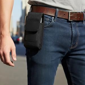 휴대폰 허리 가방 남성용 옥스포드 천 수납 패니 팩 벨트 루프가 있는 힙색 가방
