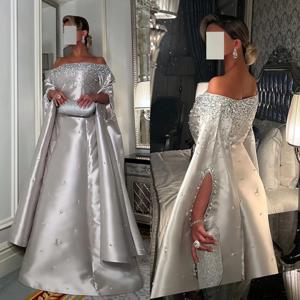 Jiayigong 맞춤형 비즈 드레이프, 홈커밍 A라인 오프 숄더, 맞춤형 가운, 긴 드레스, 사우디 아라비아