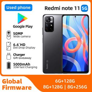Redmi note11 5G 잠금 해제 안드로이드 6.6인치 화면 50MP 카메라 5000mAH 배터리 상태 양호 스마트폰