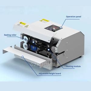 GLF-100 전자동 실러 캔디 베이킹 포장 백 열 접착 기계 소형 가정용 스낵 식품 비닐 봉투 빠른 밀봉