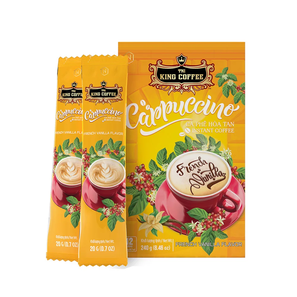 [공식수입인증정품] TNI 킹커피 프렌치바닐라 카푸치노 커피 12입, 20g, 12개