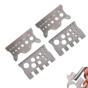 1개/2개 스테인리스 스틸 양면 볼트 게이지 카드, 휴대용 양면 볼트 측정 카드, 너트 및 볼트 나사 검사기