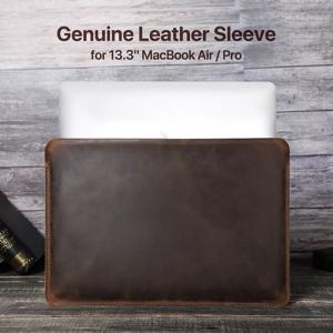 Macbook Pro13.3인치 내부 얇은 보호 케이스에 적용됩니다. 크레이지 호스 가죽 노트북 가방