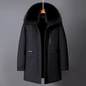 캐나다 패션 겨울 재킷 남성용 다운 코트 파카 남성용 화이트 구스 다운 재킷 롱 패딩 탈부착 가능한 다운 이너 라이너 H819