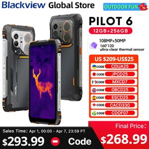 새로운 블랙뷰 오스칼 파일럿 6 러기드 폰 6.78인치 2.4K 120Hz 디스플레이 열화상 카메라 4.5W 98dB 스피커 10000mAh 휴대폰