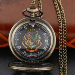 클래식 대학 기어 아카데미 배지 석영 주머니 시계 로마 케이스 미니 시간 목걸이 시계 남자 여자 학생 싱글 선물