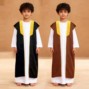 무슬림 아랍 소년 기모노 로브 이드 라마단 이슬람 의류 사우디 터키 오픈 아바야 드레스 젤라바 디쉬다샤 두바이 주바 토브 카프탄