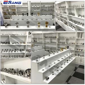 액세서리 304 316 조절 가능한 유리 핸드레일 맞춤 제작. ESANG 스테인리스 스틸 벽걸이형 난간 핸드레일 홀더 부속품