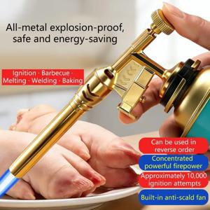 휴대용 금/구리 가스 용접 토치, 바베큐 요리 및 브레이징용 고온 화염