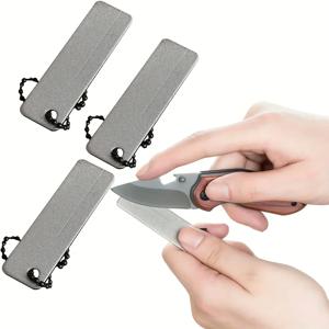 칼 연마기 다이아몬드 포켓 도구 미니 키체인 야외 캠핑 연마기 야외 캠핑 도구 에머리 네일 파일