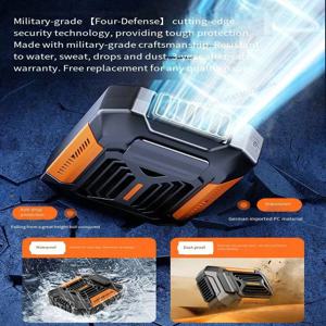 HOMFISH 개인용 벨트 클립 팬 휴대용 보조 배터리 손전등 착용형 팬 목걸이형 팬 야외 작업 하이킹 캠핑용