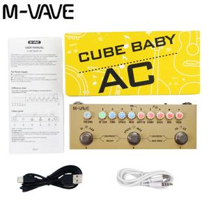 M-VAVE Cube Baby AC Pro 어쿠스틱 기타 프로세서 |   Dly/Chs/Rvb FX가 포함된 9개의 AMP/IR 심즈 |   USB 오디오 인터페이스 및 Type-C 충전