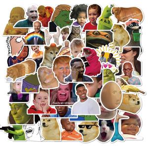 50PCS 재미 있은 Meme 낙서 스티커 자동차 오토바이 가구 수하물 스케이트 보드 Lable에 대 한 조각