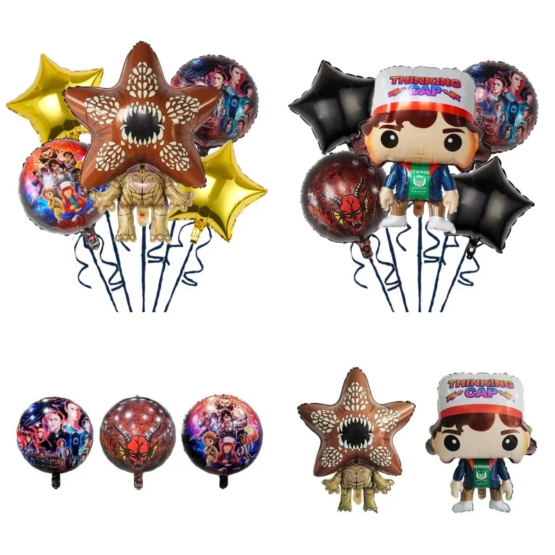 만화 이상한 이야기 ​​호일 풍선 육식성 꽃 축제 장식 라텍스 생일 파티 풍선 크리스마스 용품