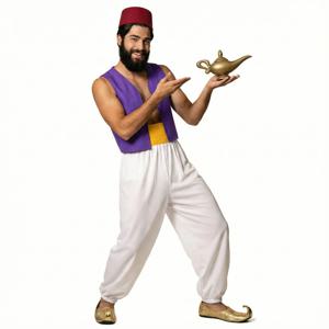 성인 알라딘 의상 할로윈 코스프레 마법의 지니 아라비아 왕자 파티 의상 새해 카니발 생일 파티 공연 의상