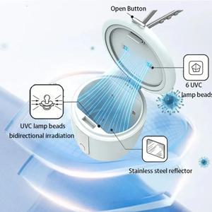 UV 젖꼭지 살균기 휴대용 60초 소독 상자 충전식 아기 젖병 젖꼭지 살균제 여행용 클리너 2가지 모드