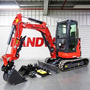 랜드워드 고품질 2톤 소형 유압 굴삭기 유로 5 쿠보타 엔진 3500KG 가정용 농장용 CE 미니 굴삭기 맞춤 제작 판매