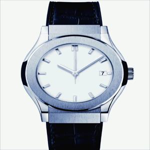 새로운 럭셔리 42mm 남성용 자동 기계식 시계 로즈 골드 블루 블랙 가죽 스트랩 사파이어 크리스탈 스포츠 시계