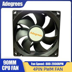 CPU 냉각 팬 4핀 PWM PC 저소음 DC 12V 90mm 쿨러 팬